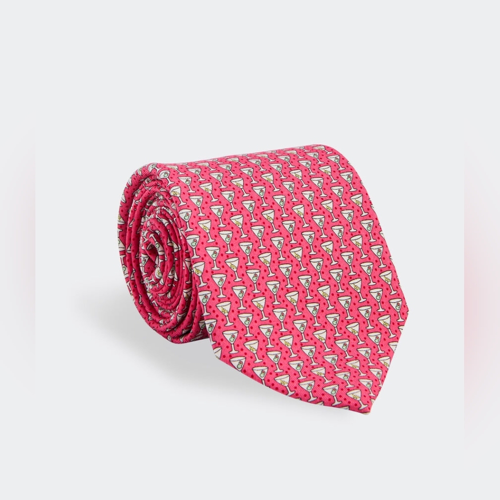 Vineyard Vines designer Pink Martini Print Tie